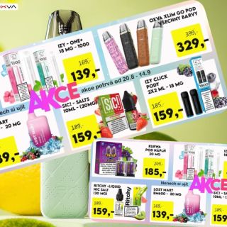 💥 AKCE na e-cigoteka.cz! 💥 Teď je ten správný čas doplnit zásoby – vybrané produkty za ještě lepší ceny! 🔥 ✅ Oblíbené...