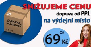 🚚💨 Dobrá zpráva! Snížili jsme cenu dopravy přes PPL na výdejní místo ➝ nově jen 69 Kč (o 10 Kč méně 🎉). 👉 Nakup teď...